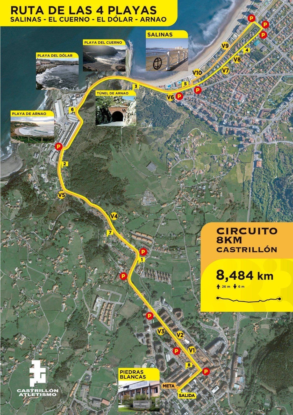 Circuito oficial 8KM Castrillón - Ruta de las 4 Playas Circuito oficial 8KM Castrillón - Ruta de las 4 Playas